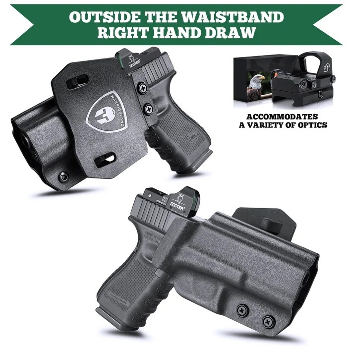 New. ซองพกนอก KYDEX Warriorland Glock 19 Gen1-5 Colt/ Kimber/ Springfield/ S&W/ Ruger/ Taurus/ ( OWB Kydex Holster Warriorland ) 📍Sig Sauer P320 📍Glock 19 Gen1-5 📍Glock 43/43X 📍1911 4.5"-5" ( ไม่มีราง ) Colt/ Kimb