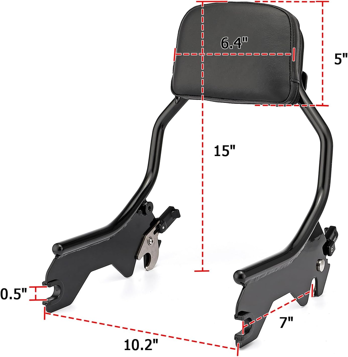 พิงหลังสั้น Sofatil M8 Heritage M8 Streetbob M8 ปี 2018-2024 สีดำ (ฟรี Docking ปลดไว)