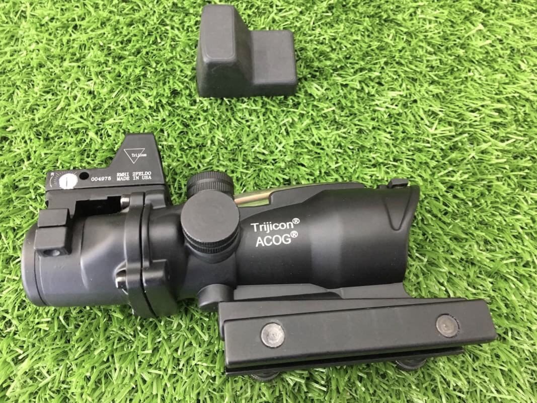 New.Trijicon ACOG TA31 Style 4x32 Scope Red Illuminated Auto Brightness W/ RMR RM01 Red Dot Reflex Sight(Red Type,Black) ราคาพิเศษ