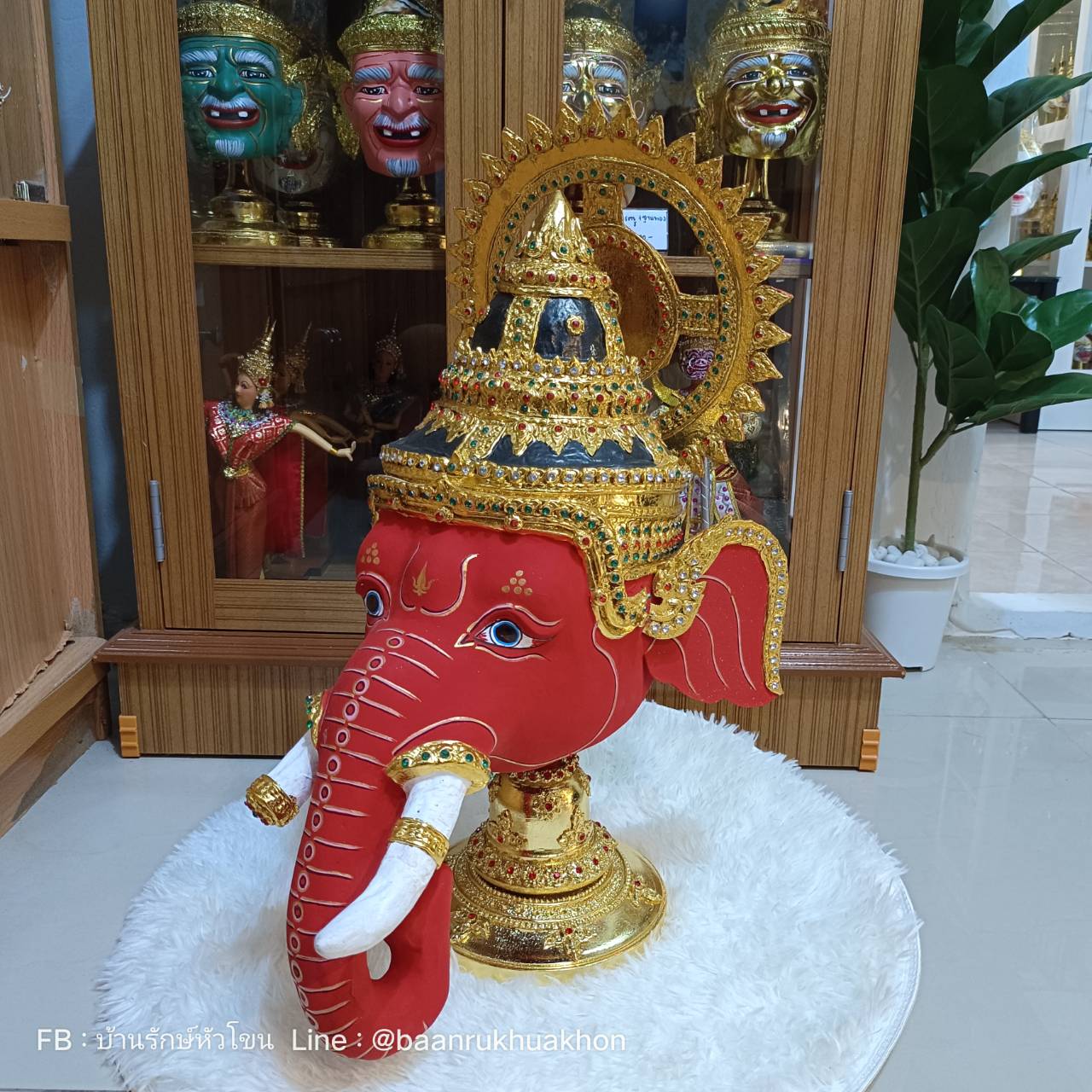 พระพิฆเนศ ขนาดครอบ งานกระดาษ