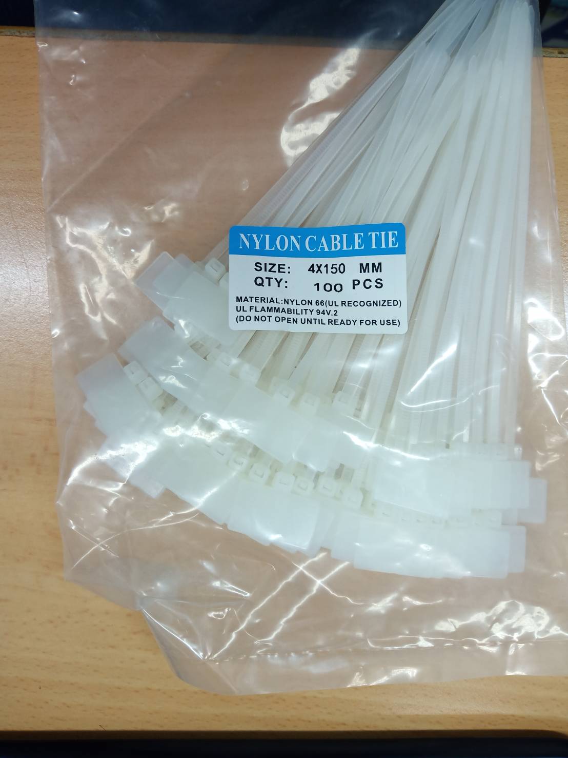 Cable Tag + Cable Tie ในตัว ป้ายสายไฟพร้อมเคเบิ้ลไทร์ 250 เส้น