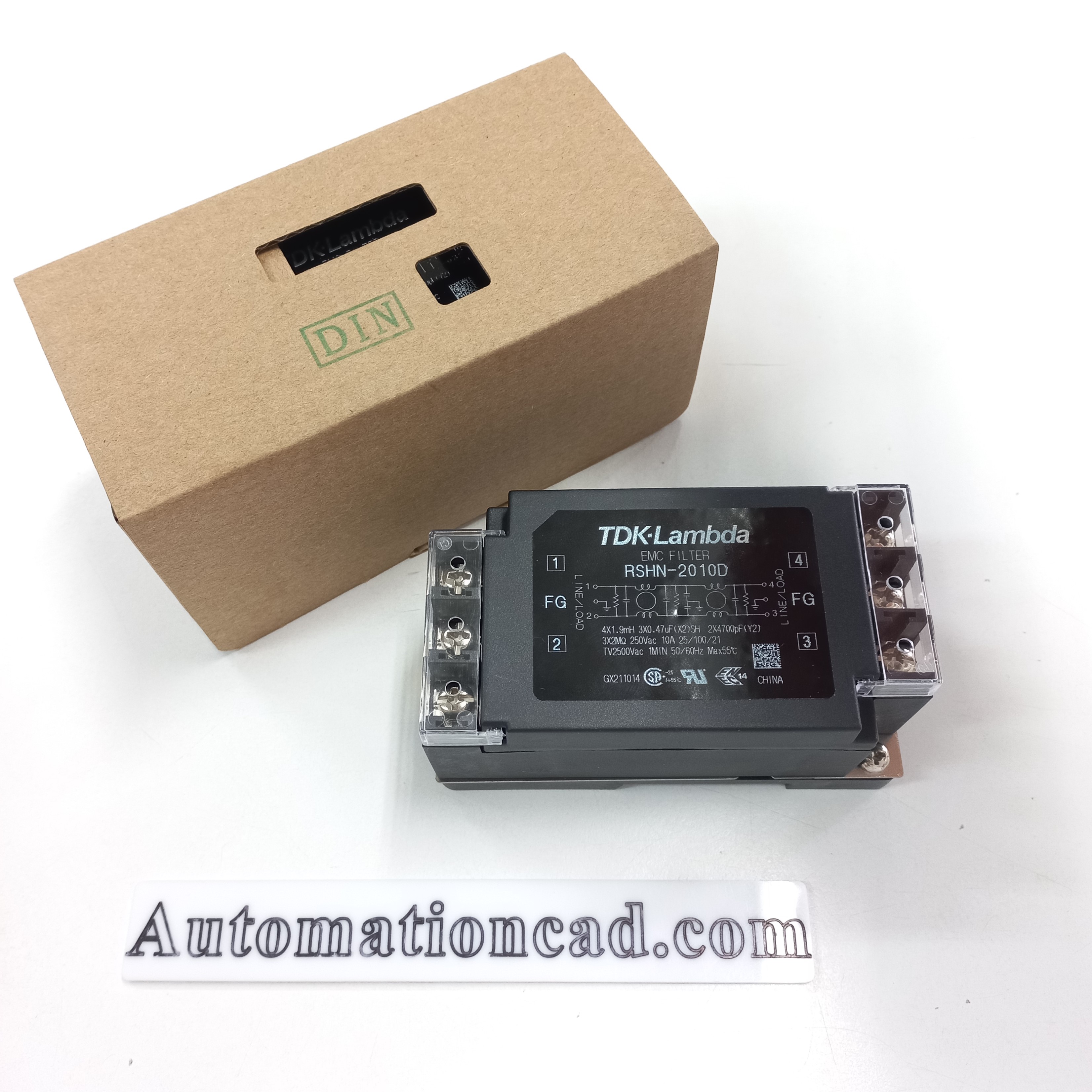 NOISE FILTER TDK-Lambda รุ่น RSHN-2010D (เกาะราง DIN Rail) 10A 250VAC 50/60Hz