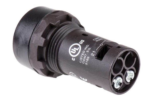 ปุ่มกด ABB Push Button Switch 1NC สวิตซ์กดเด้งกลับ รู 22 mm สีแดง