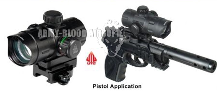 New.UTG 4.2" ITA Red/Green CQB Dot with QD Mount, Riser Adaptornex ราคาพิเศษ