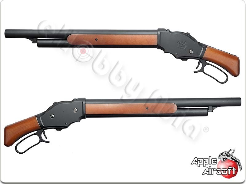 New.Apple Airsoft M1887 Terminator 2 (6mm) Gas Shotgun ( คัดปลอก )