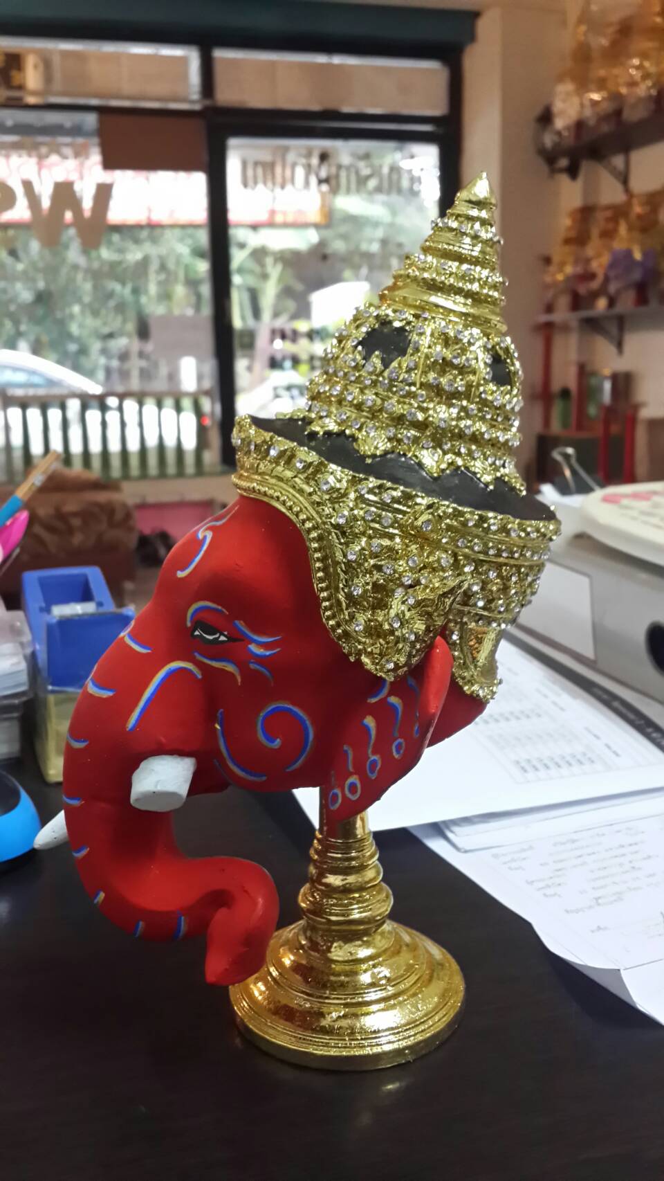 พระพิฆเนศ (สีแดง) จัมโบ้ พรีเมี่ยม