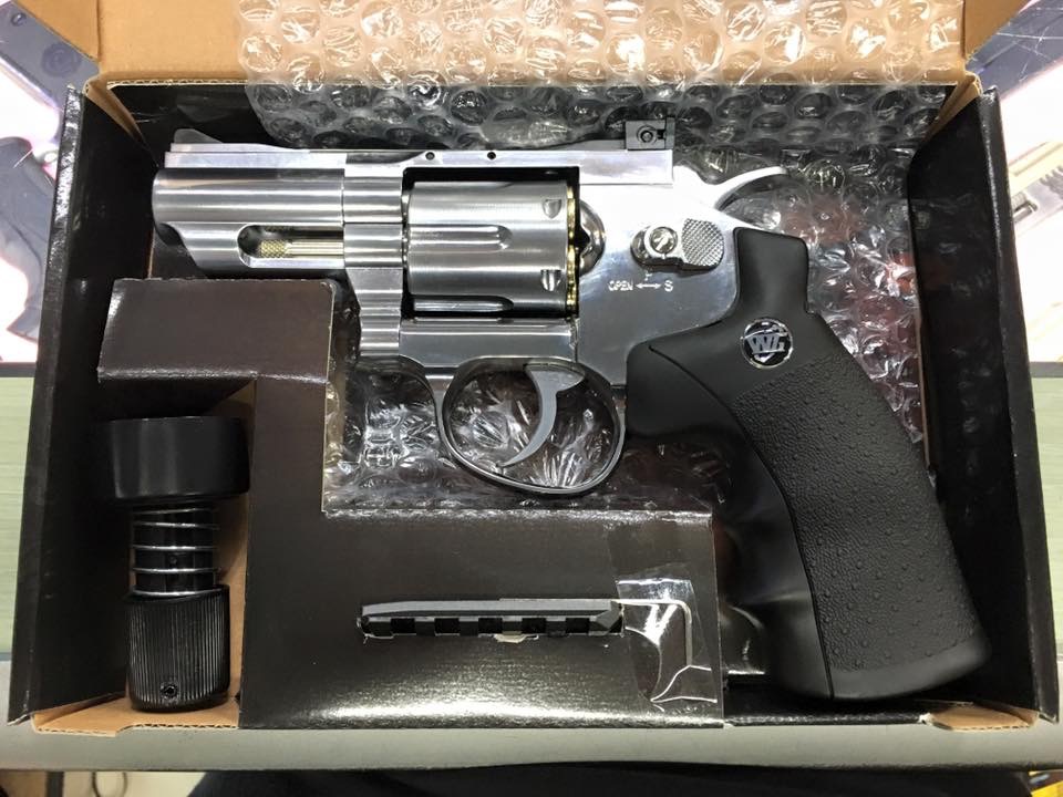 New.WG 708. ลูกโม่ ขนาด 2.5 นิ้ว ระบบ CO2 แรง 450 fps โลหะทั่งตัว สีเงินสวยงาม ราคาพิเศษ