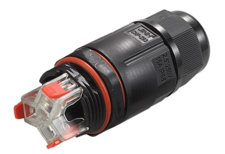 ข้อต่อสายไฟกันน้ำ ใช้กับสายไฟ ขนาด 0.5 ถึง 1.5 mm² แบบ 3 เส้น ข้อต่อสายไฟแบบหนีบ