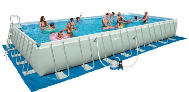 INTEX สระน้ำ Ultra Frame Pool ขนาด 32 ฟุต พร้องกรองทราย