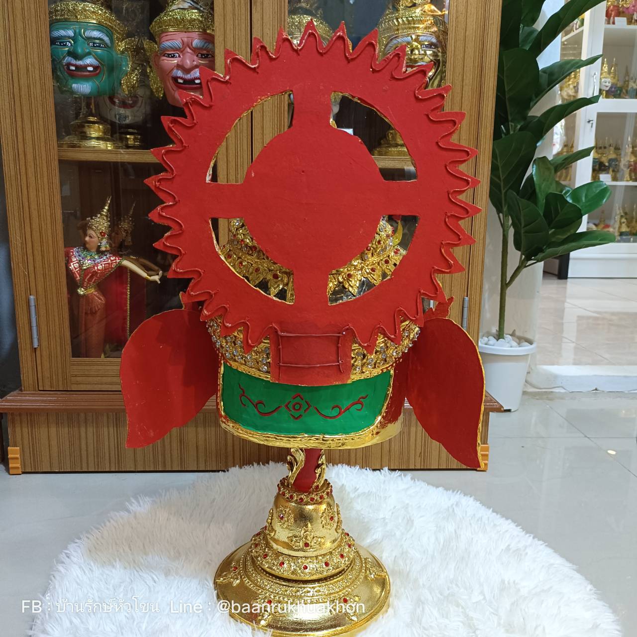 เศียรครู พระพิฆเนศ (หน้าทอง) ขนาดครอบ