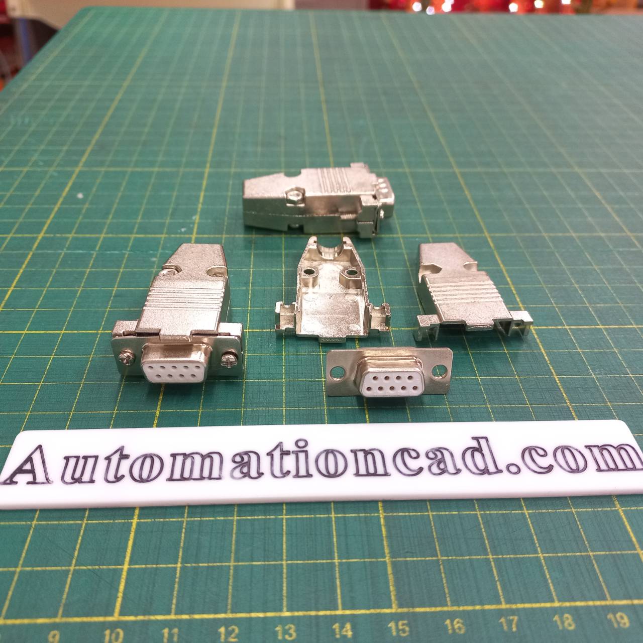 คอนเนคเตอร์ DB9 ตัวเมีย หัวคอนเนคเตอร์ ฝาเหล็ก 9 Pins Connector