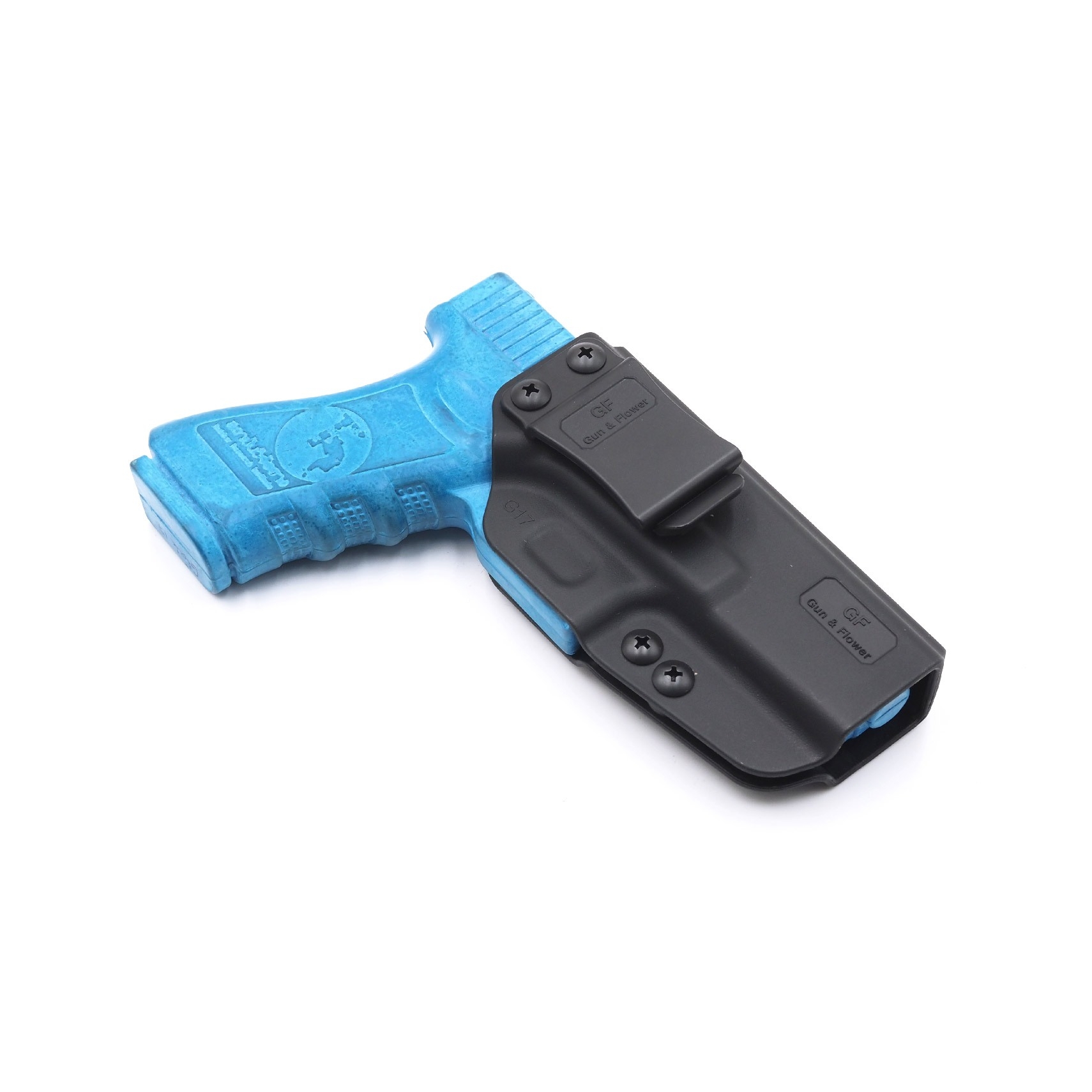 New. ซองปืนพกใน Polymer Glock 17 ( Gun Flower ) - ผลิตจาก วัสดุ PA66 ชนิดพิเศษ แข็งแรง ทนทาน - ด้านหลังเป็นคลิปเหน็บเข็มขัด มีตัวปรับกระชับ ได้ตามความต้องการ