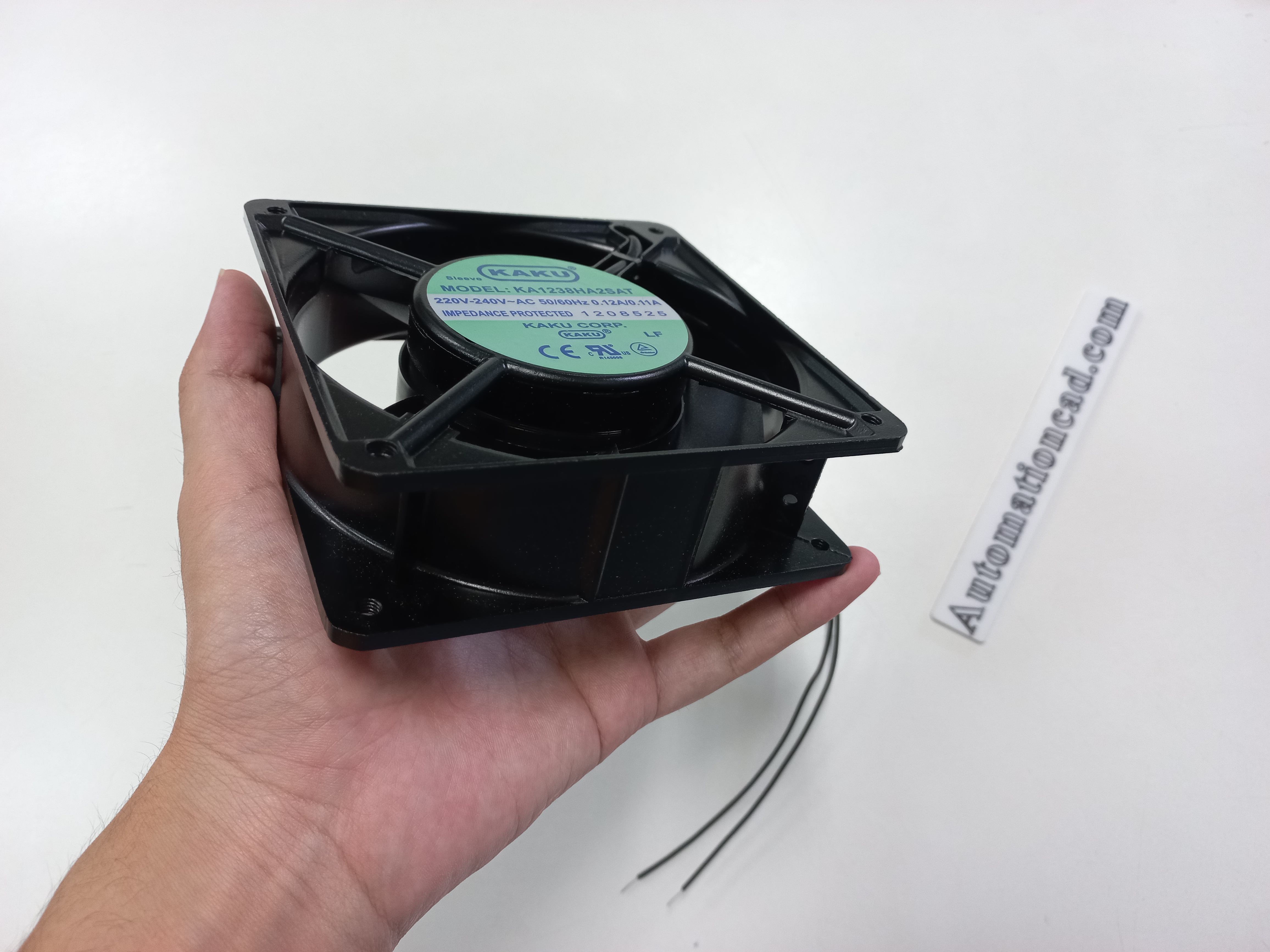 พัดลมระบายอากาศ KAKU ขนาด 4.5 นิ้ว 220-240VAC ลูกปืนแบบ Sleeve