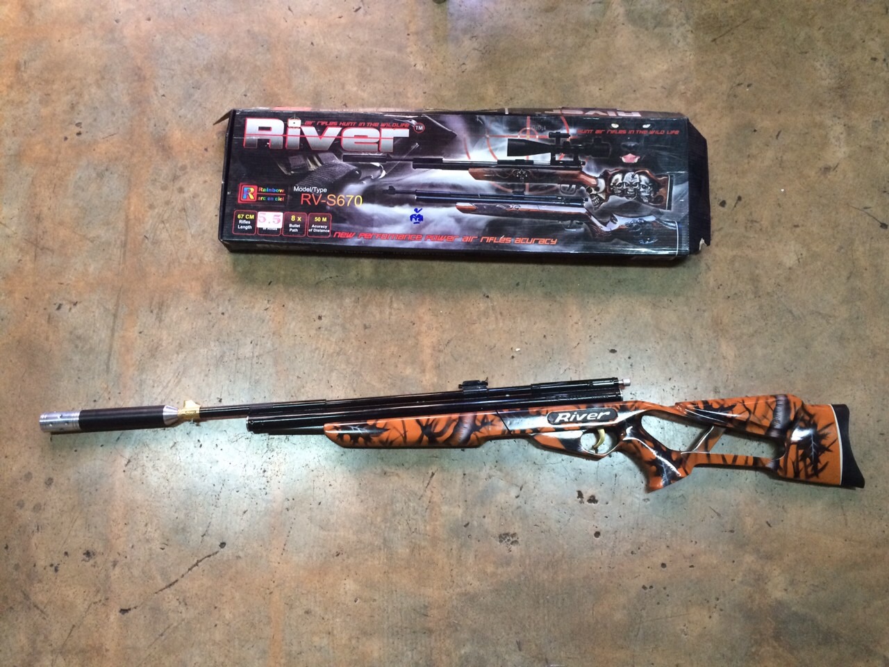 New.ปืนลมเบอร์2 River RV-S670 มาพร้อมตัวต่อที่เก็บเสียง พร้อมชุดซ่อมโอริง ราคาพิเศษ