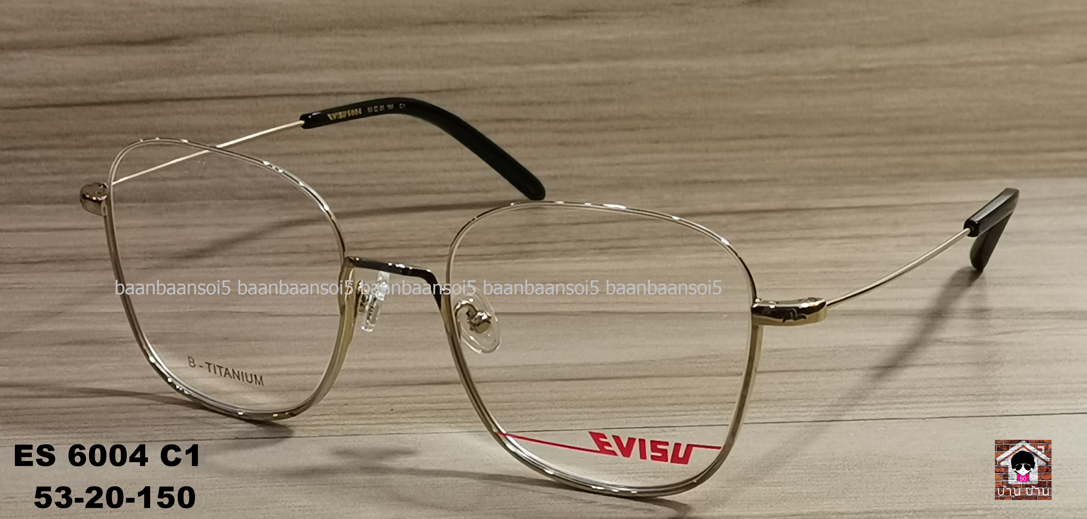 Evisu 6004 C1 53 โปรโมชั่น กรอบแว่นตาพร้อมเลนส์ HOYA ราคา 3,900 บาท