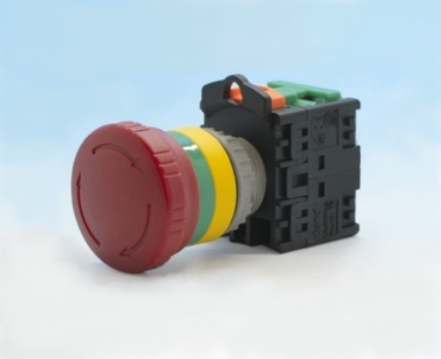 ปุ่มกด Push Button Switch 1NO TEND สวิตซ์กดล็อกหัวเห็ด รู 22 mm