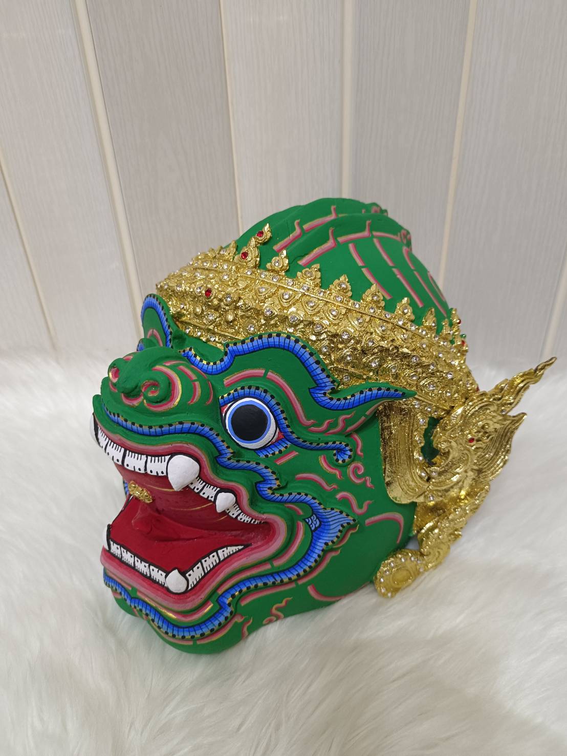 หัวโขนลิง (สีขาว) สำหรับแขวนผนัง