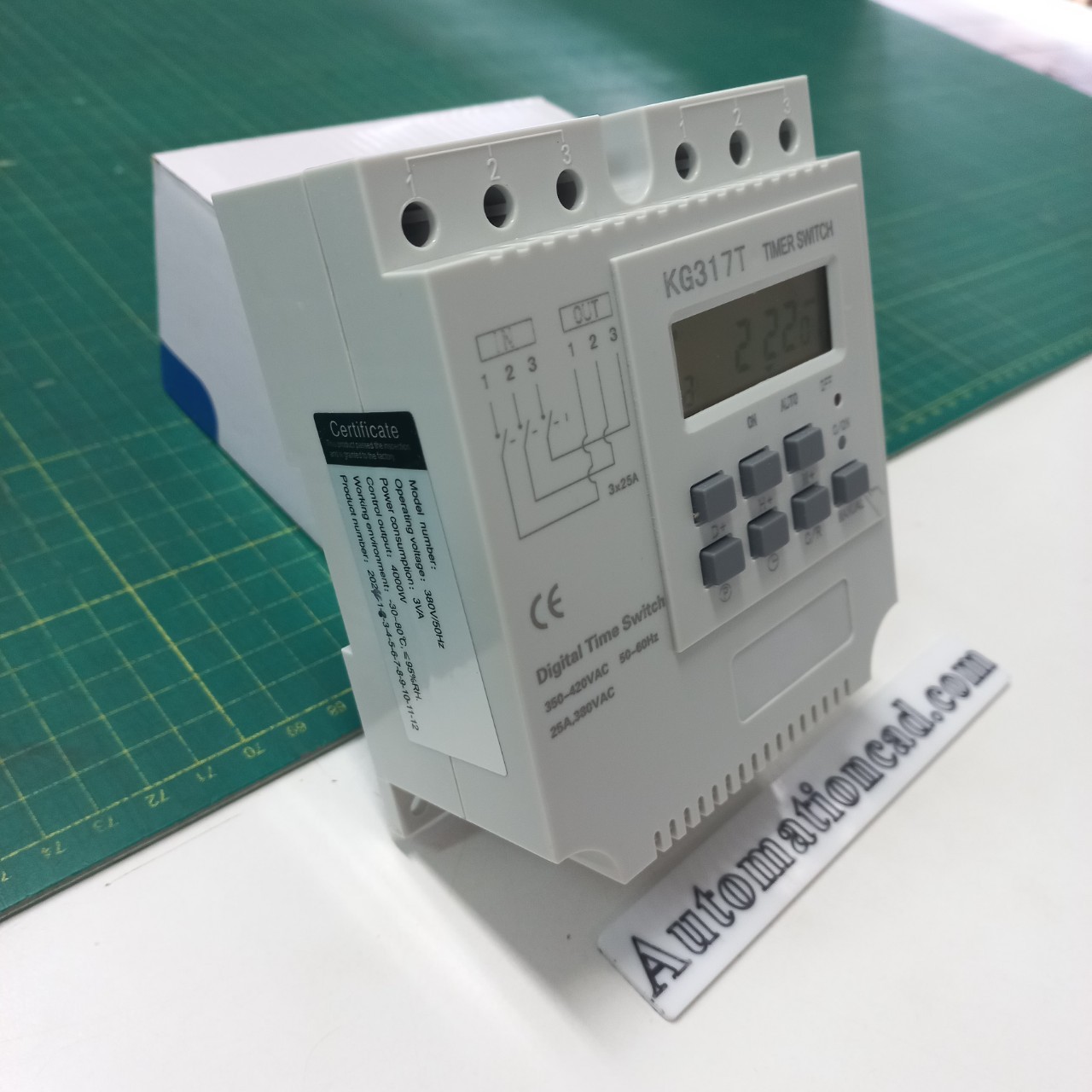 KG317T 380VAC นาฬิกาตั้งเวลาสัปดาห์ 30 โปรแกรม 3 Phase เครื่องตั้งเวลา เปิด-ปิด อุปกรณ์ไฟฟ้า อัตโนมัติ Timer Switch