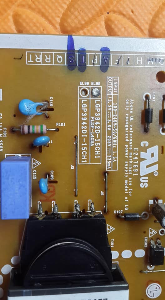 ซัพพลาย LG42LF550T LGP3942D-15CH1