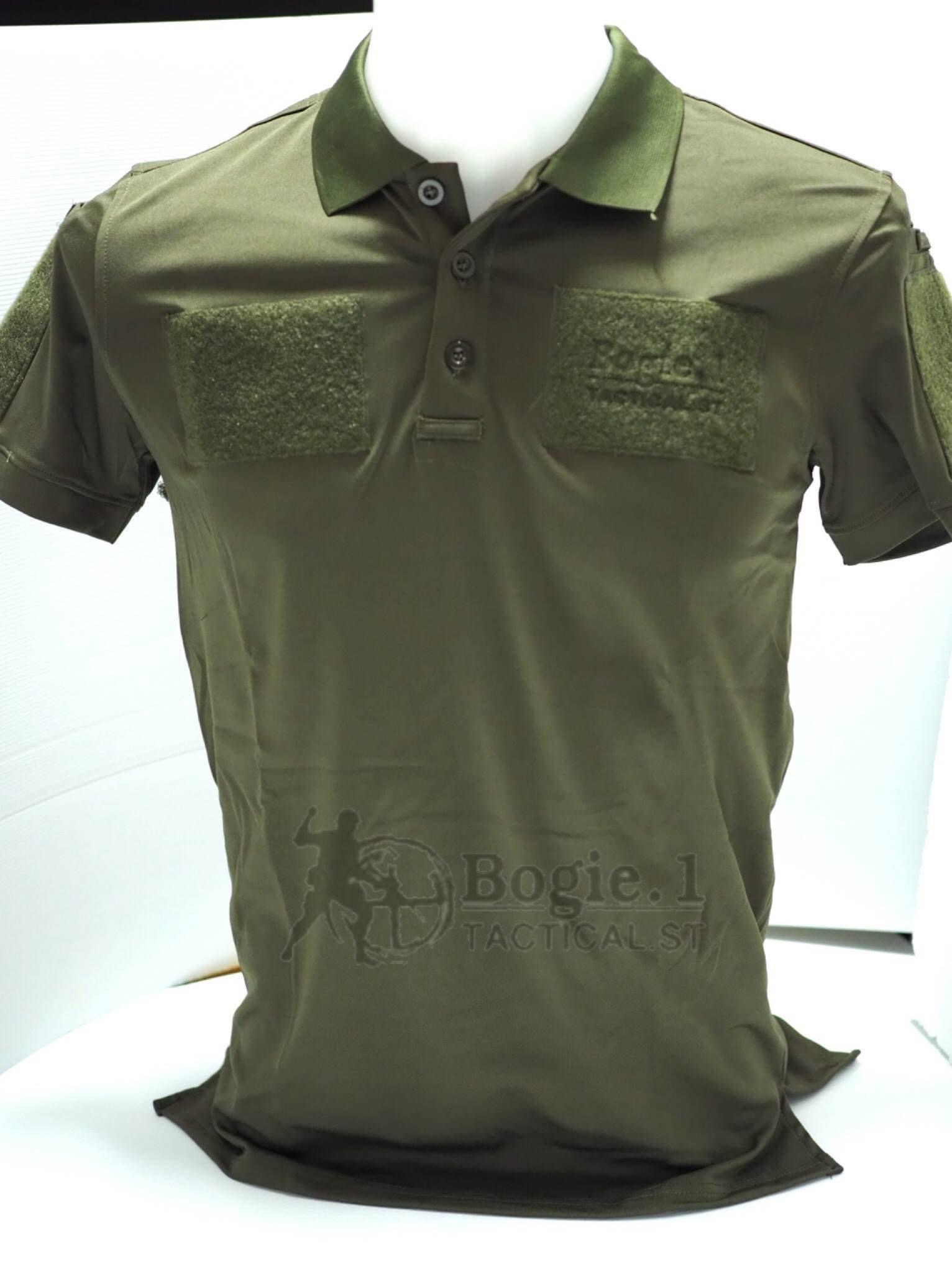 เสื้อยืดโปโล คอปก Bogie.1 - ที่หน้าอก ซ้าย ขวา มีตีนตุ๊กแกสำหรับติดเครื่องหมายหน่วยงาน - แขนด้านซ้าย มีตีนตุ๊กแก และช่องเสียบปากกา สี : ดำ - ขาว - เขียว- กรม Size : S/M /L /XL S อก 36-38 M อก 38 - 40 L อก 40 - 42 XL อก 42 - 44