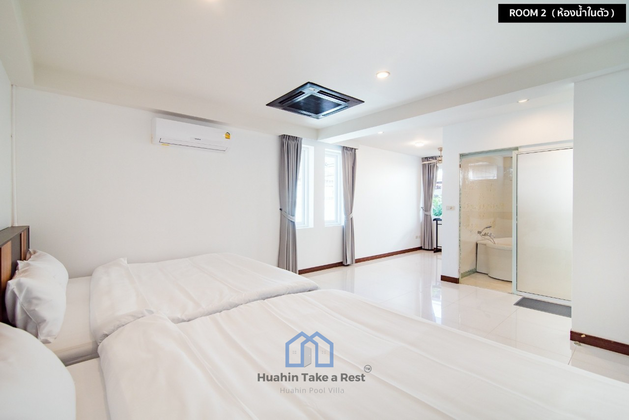 HR15036 บ้านพักหัวหิน บ้านวี วิลล่า เนียร์บีช