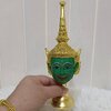 เศียรครู พระปรโคนธรรพ ขนาดเล็ก กว้าง 4 นิ้ว พร้อมฐานปิดทอง