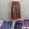กระโปรงผ้าไทยสำเร็จรูป กระโปรงผ้าไทยผ้าฝ้ายมัดมัดหมี่ กระโปรงผ้าฝ้ายทรงทวิท ตามภาพ FREE SIZE