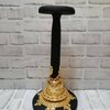ขาตั้ง ฐานวางเศียร ขนาดครอบ สูง 16 นิ้ว ตีลาย ปิดทอง ประดับเพชร (ทอง-ดำ)