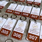 พวงกุญแจโรงแรมห้องพักรีสอร์ท พวงกุญแจหอพัก