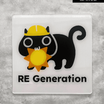 ป้ายชื่อบริษัท พร้อมโลโก้ ป้ายอะคริลิคใส ลายสติ๊กเกอร์ สไตล์โมเดิร์น มินิมอล เรียบหรู Size : 30 x 30 cm.