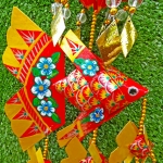 ปลาตะเพียนเส้นพลาสติกสานเขียนสี (ชุดขนาดเล็กสีแดง)