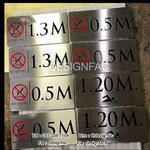 ป้ายบอกความลึกสระว่ายนำ้ ป้ายความลึกสระ ป้ายสแตนเลสกัดกรด