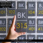 ป้ายเลขห้อง BK ป้ายอะคริลิคติดสติ๊กเกอร์ ป้ายเลขห้องโรงแรม รีสอร์ท สไตล์โมเดิร์น มินิมอล ลอฟท์