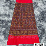 ผ้ามัดหมี่ตีนแดง ผ้าซิ่นตีนแดง ผ้าฝ้ายตีนแดง ผ้าทอพื้นเมือง บุรีรัมย์ ลายอัปสรามงกุฎกุญชร 2 เมตร