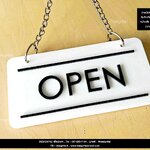 ป้ายแขวนเปิดปิดร้าน OPEN CLOSE ป้ายเปิดปิดร้านสไตล์มินิมอล