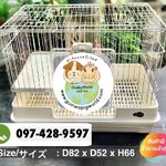 กรงR61A ขนาด83x55x63cm.กรงพับได้/มีถาดดึง/มีล้อล็อคได้