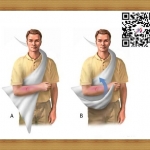 HE-054 ผ้าสามเหลี่ยม Bandage Triangulaire สำหรับปฐมพยาบาล