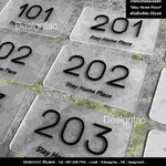 ป้ายระบุเลขหน้าห้องพัก อะคริลิค สไตล์โมเดิร์น มินิมอล