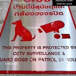 ป้ายระวังบ้านนี้มีสุนัขดุและกล้องวงจรปิด ป้าย cctv ป้ายสแตนเลสกัดกรด สไตล์โมเดิร์น มินิมอล มูจิ