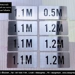 ป้ายความลึกสระว่ายน้ำสแตนเลสกัดกรด ป้ายโมเดิร์น ป้ายมินิมอล