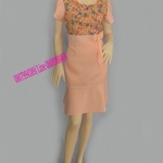 ชุดผ้าไทย ชุดแซกผ้าไทย ชุดผ้าไทยผ้าพื้นเมือง ผ้าทอมือ ชุดทำงานผ้าไทยมัดหมี่คอบัว ชุดผ้าไทยสีโอรส