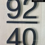 ป้ายบ้านเลขที่ 92-40 ติดผนัง อะคริลิคพื้นดำด้าน นูน มีมิติ สไตล์โมเดิร์น มินิมอล ลอฟท์
