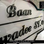 ป้ายบ้านวินเทจ "Baan Suwadee ST." ป้ายอะคริลิค อักษรนูน มีมิติ สไตล์โมเดิร์นเรียบหรู