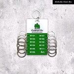 พวงกุญแจอแบบรวมและแยก อะคริลิคแบบติดสติ๊กเกอร์ กลับหลัง พร้อมเจาะรูใส่ห่วง สไตล์โมเดิร์น มินิมอล เรียบ