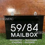 ตู้รับจดหมายสีดำ สไตล์โมเดิร์น มินิมอล