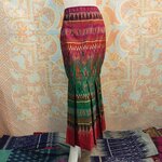 กระโปรงผ้าไทยหางปลา #กระโปรงผ้าฝ้าย #ผ้าถุงสำเร็จรูป #ผ้าซิ่นสำเร็จรูปผ้าฝ้ายทรงทวิทด้านหลังใส่สม็อกยางยืด #กระโปรงผ้าไทย ตามภาพ FREE SIZE