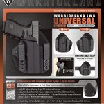 New. ซองพกใน Universal (Kydex + Nylon) Warriorland Warriorland IWB Universal Hybrid Kydex&Nylon Holster ⭕ ใช้งานได้กับ Compact & Full size หลากหลายรุ่น ตามตารางในภาพประกอบ ⭕ ปรับใช้ เพียงปรับสกรู 5 จุด ให้กระชับตามต้องการ ⭕ ซองผลิตจาก kydex เกรดคุณภาพ ⭕ แ