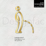 ป้ายห้องน้ำชาย ป้ายห้องสุขาอะคริลิค ป้ายสัญลักษณ์หน้าห้องน้ำ นูนมีมิติ สไตล์มินิมอล luxury