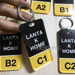 พวงกุญแจโรงแรม พวงกุญแจเลขห้อง