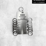 พวงกุญแจสแตนเลสกัดกรดลงสี แบบรวม มีมิติ สไตล์โมเดิร์น มินิมอล